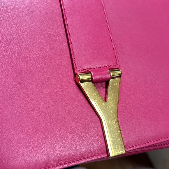 Saint Laurent Classic Y Hot Pink Leather Crossbody Bag - Picture 7 of 15